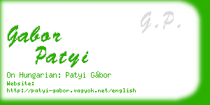 gabor patyi business card