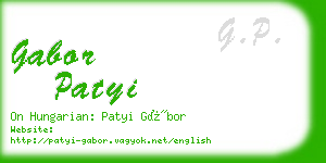 gabor patyi business card